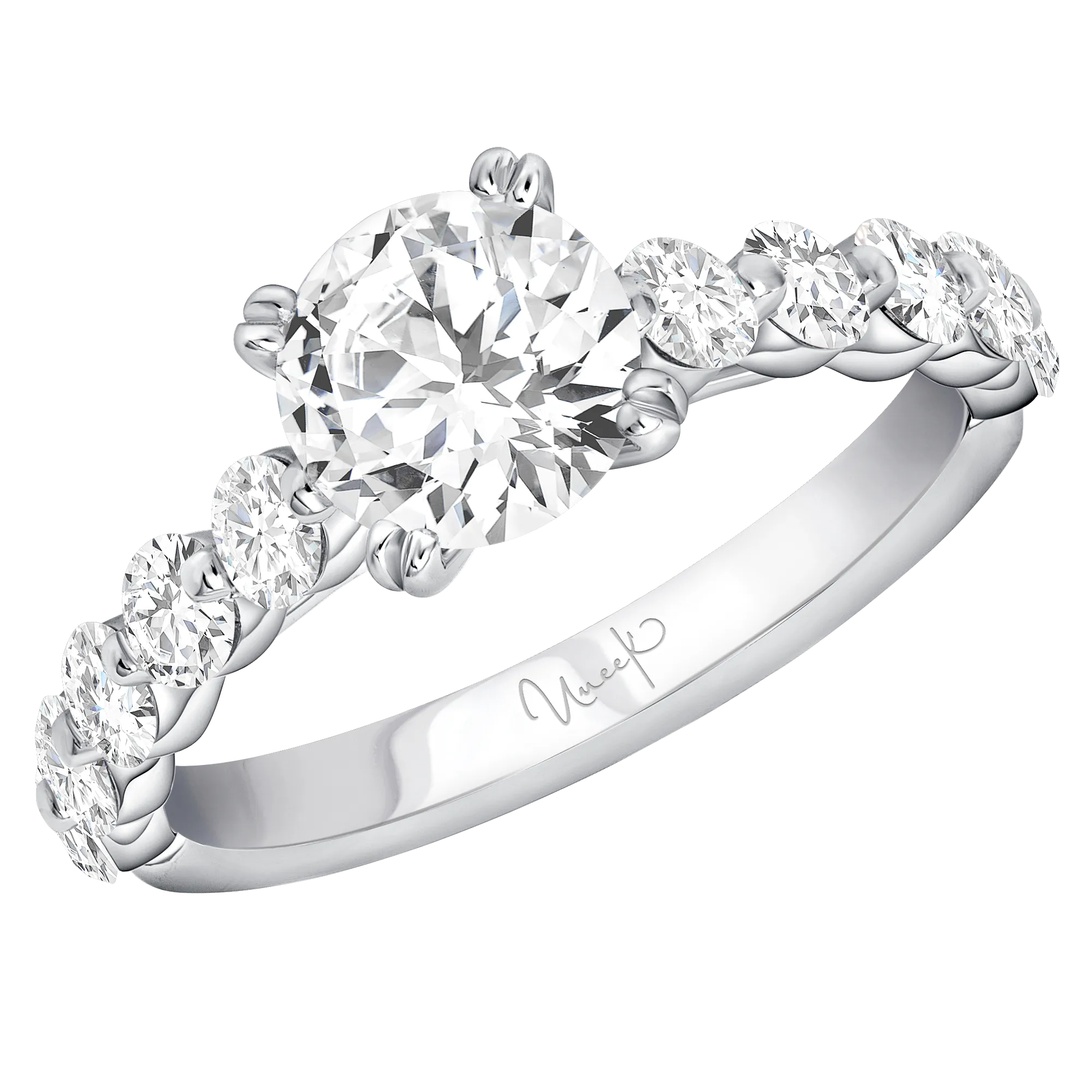 0.85ctw Round Engagement Ring