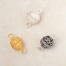 10mm Circle & Dot Design Magnetic Clasp 1 piece