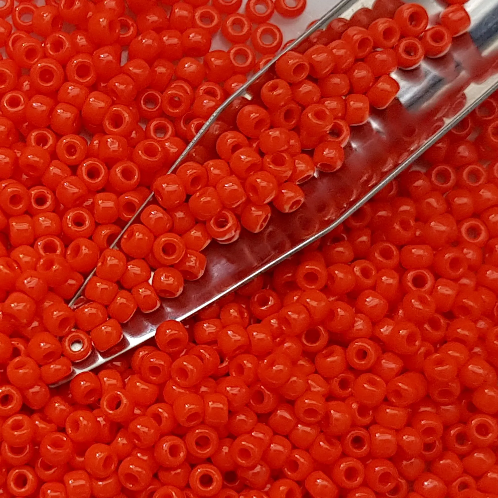8/0 TR-50 Sunset Orange Opaque 10g/30g Round Toho Seed Beads - Beading Supply