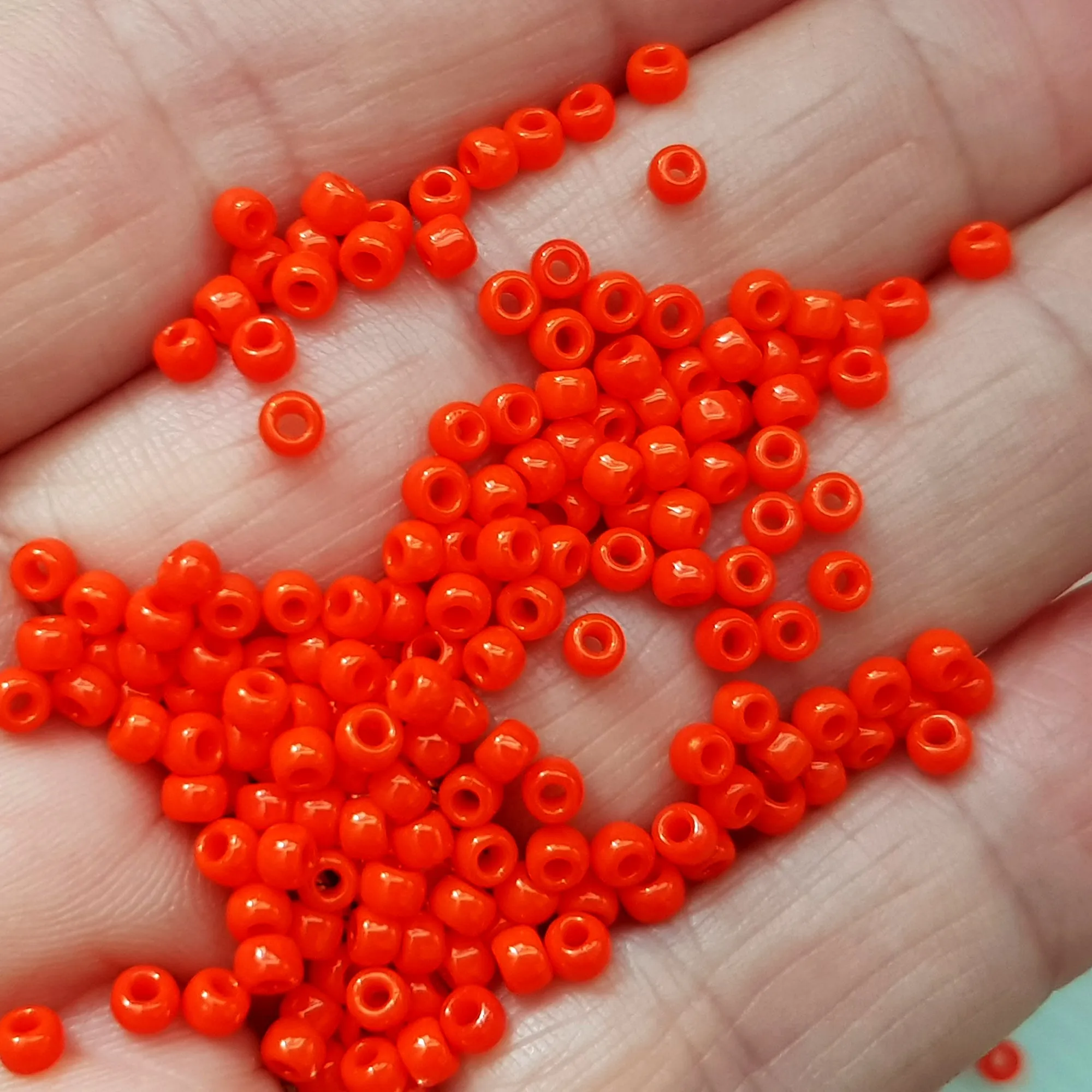 8/0 TR-50 Sunset Orange Opaque 10g/30g Round Toho Seed Beads - Beading Supply
