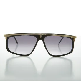 80s Hip Hop Flat Top Gold Accent Rapper Vintage Sunglass - Rome