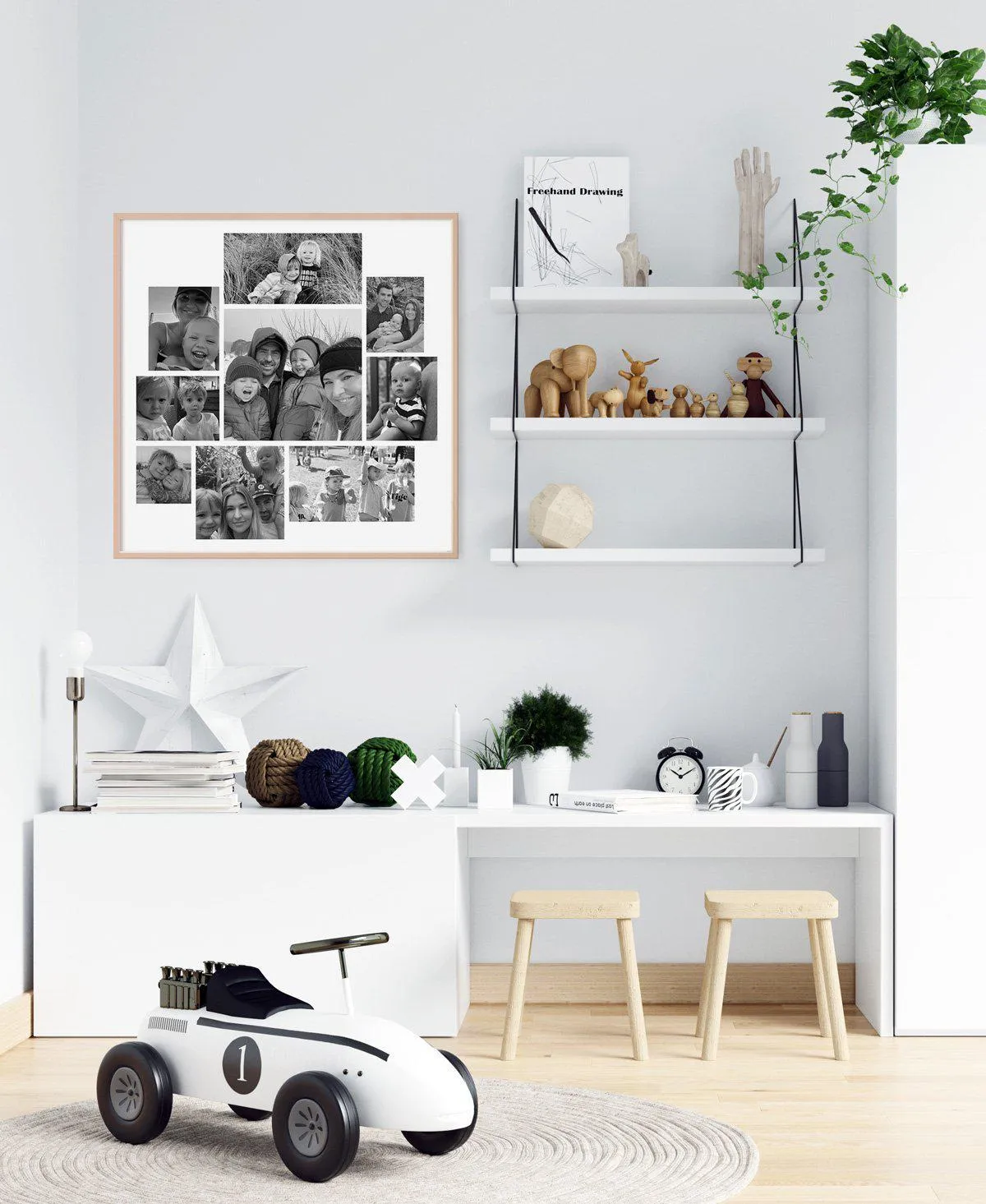 9 Memories In A Square Art Print