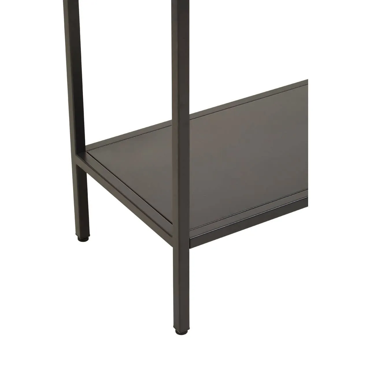 Acier Two Door Black Cabinet With Shelf