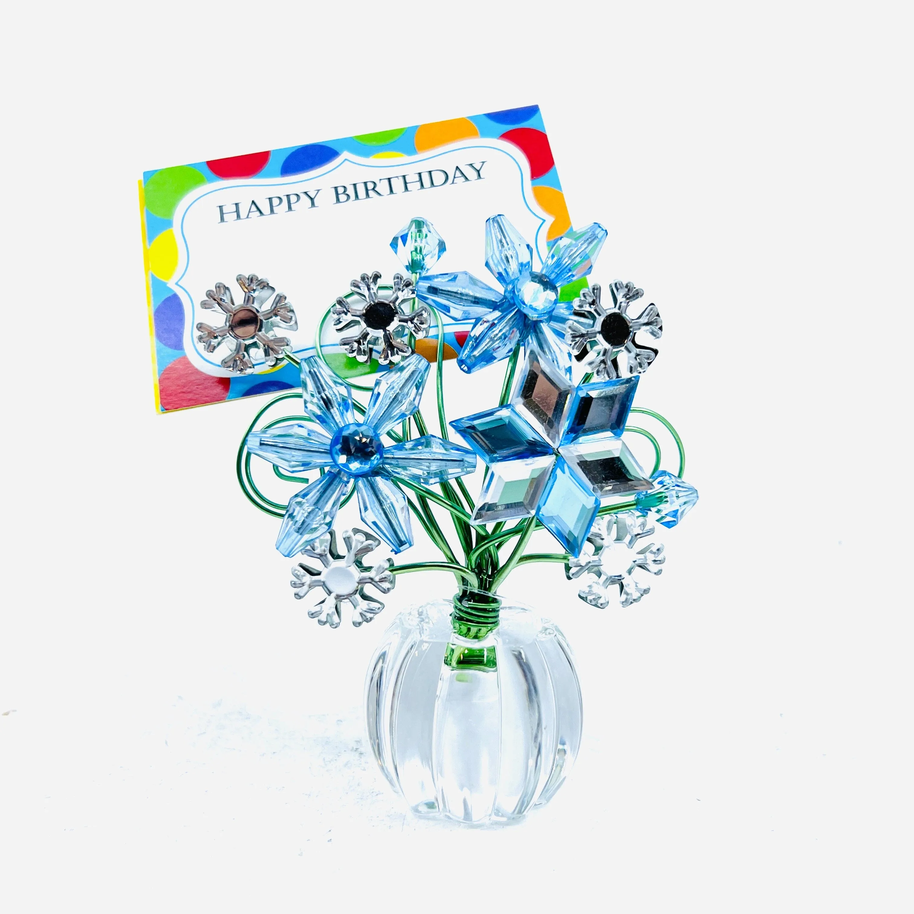 Acrylic Bouquet, Snowflake Skies 25
