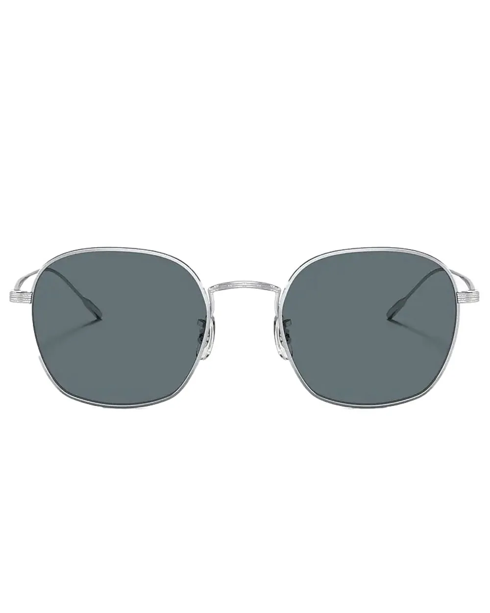 Ades Brushed Silver Polar Blue Lens Sunglasses