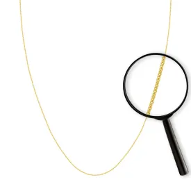 ADJUSTABLE YELLOW GOLD CABLE CHAIN NECKLACE