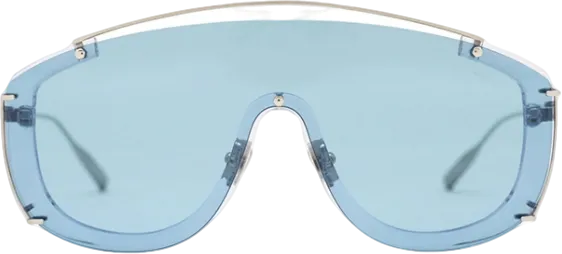 Amavii Metallic Ltd. Edition Jane Frances - Brushed Silver /blue Titanium Sunglasses