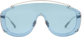 Amavii Metallic Ltd. Edition Jane Frances - Brushed Silver /blue Titanium Sunglasses
