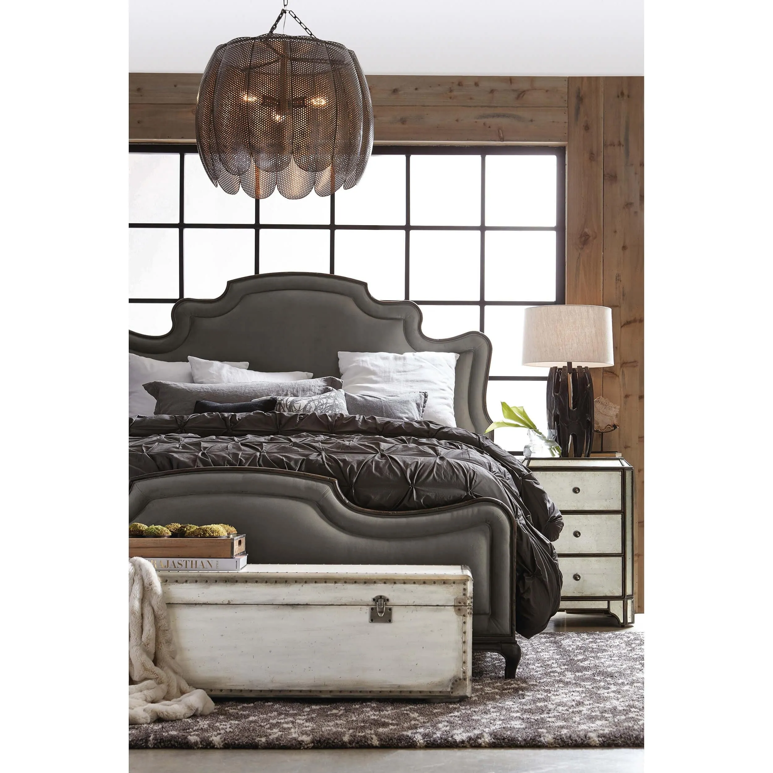 Arabella Mirrored Three Drawer Nightstand