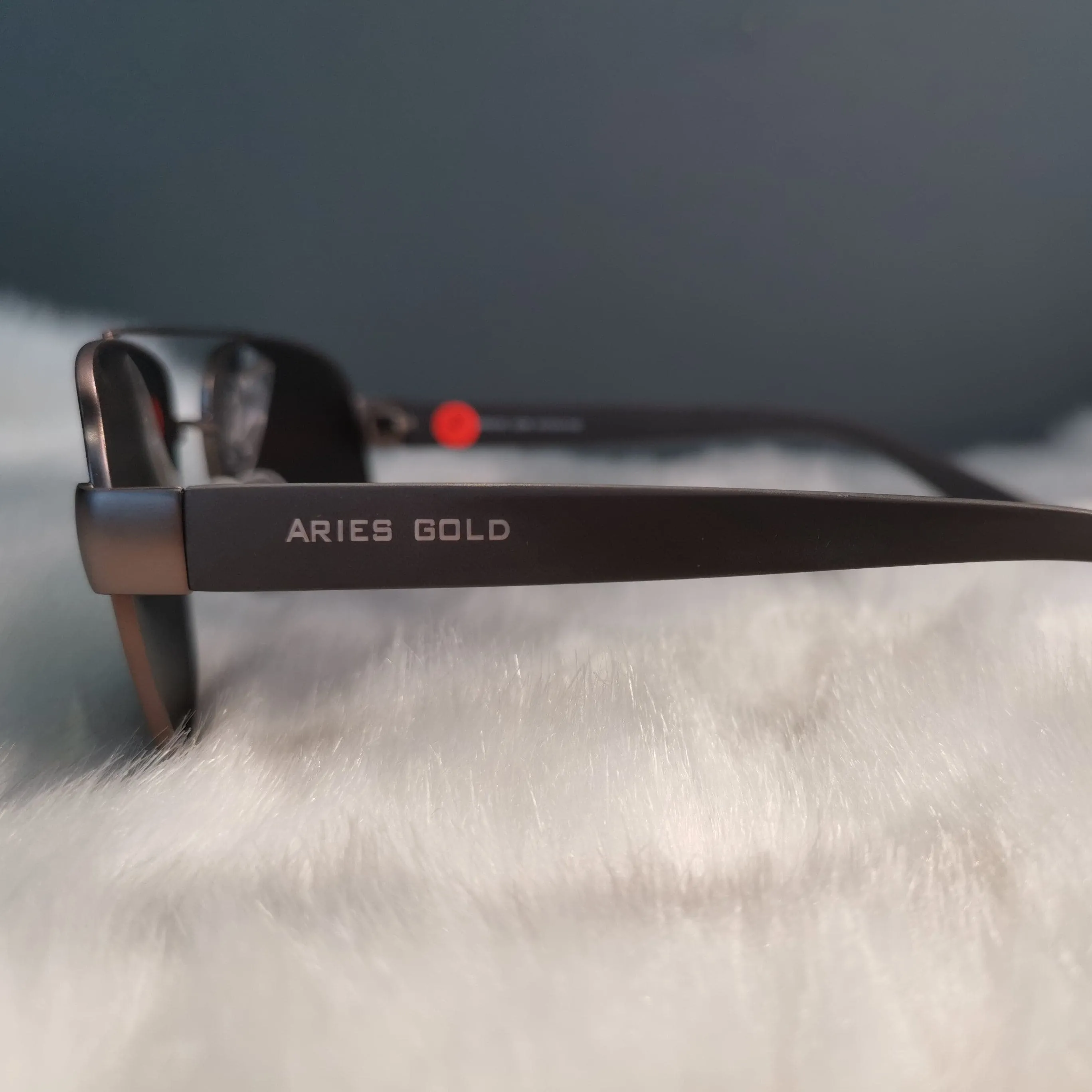 Aries Gold Unisex Premium Sunglasses - Black
