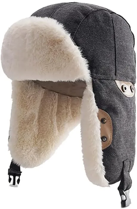 ASWER Trapper Warm Russian Trooper Hat Winter Skiing Cap Women Men Windproof
