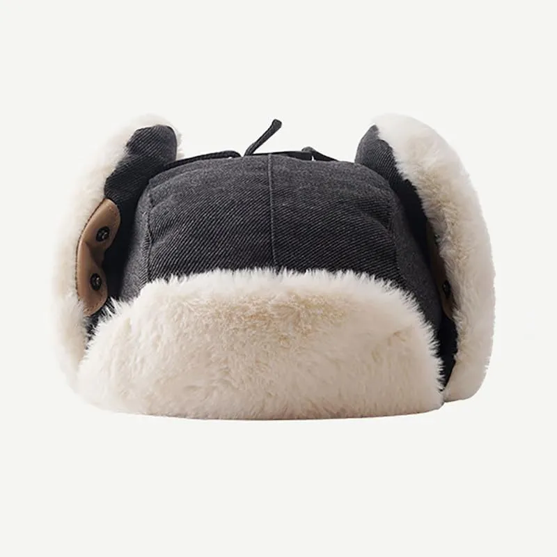 ASWER Trapper Warm Russian Trooper Hat Winter Skiing Cap Women Men Windproof