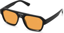 Aviator Sunglasses for Women Men Trendy Square Retro Double Bridge Aviators Sunglasses FZN822