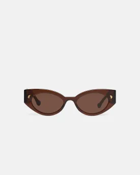 Azalea - Bio-Plastic Cat-Eye Sunglasses - Brown