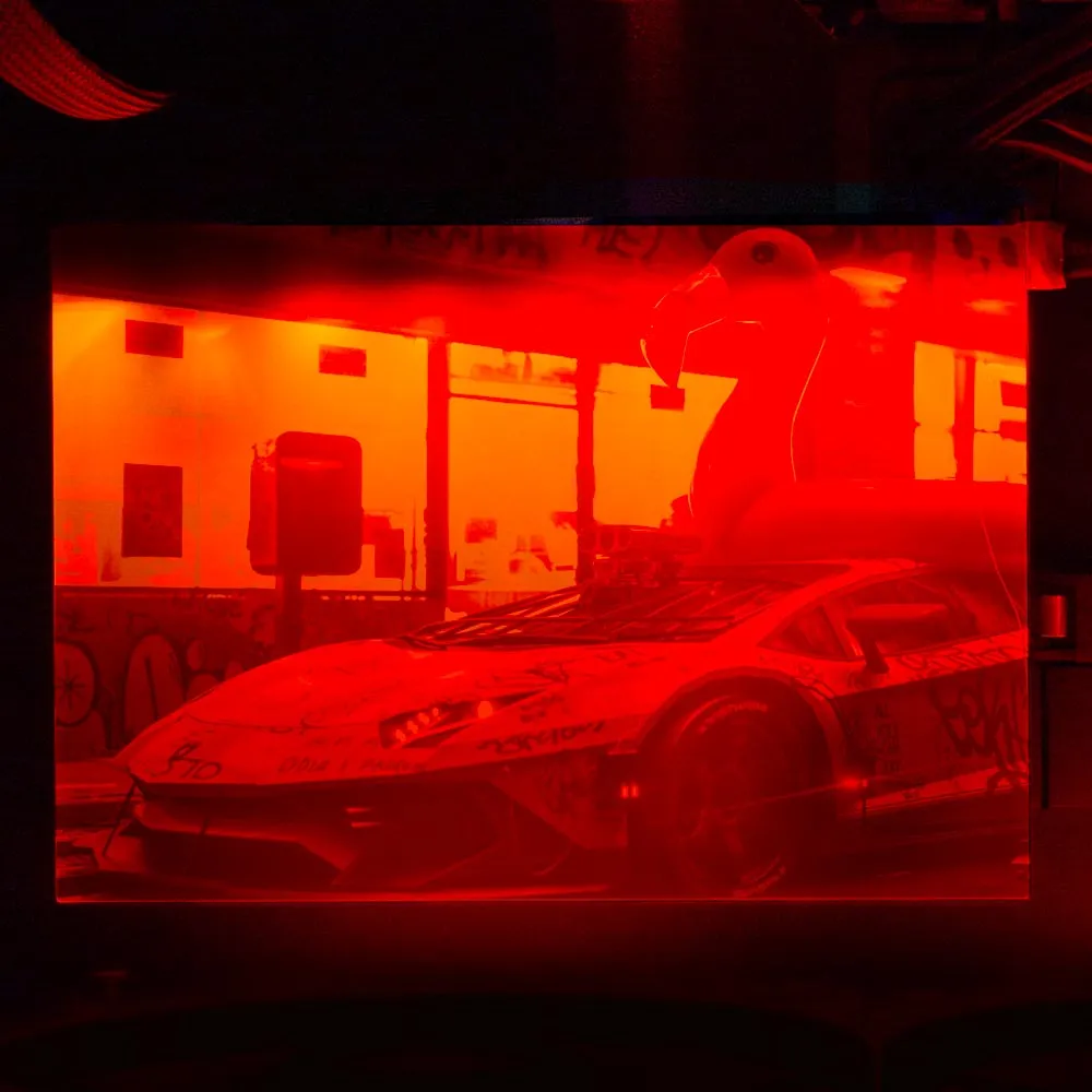 Bad Flamingo RGB HDD Cover Horizontal