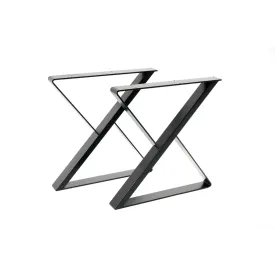 bingltd - 28" Tall Metal X Frame Table Base - Set of 2 (MT-1002-IR)