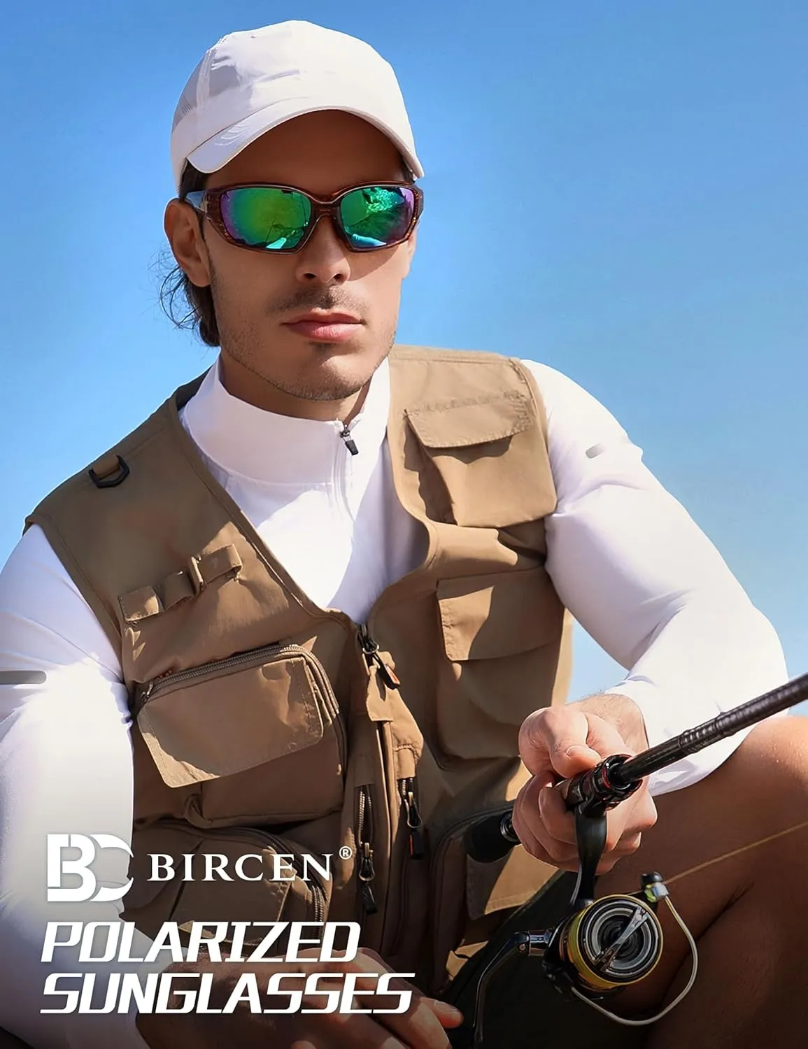 BIRCEN Sport Polarized Sunglasses for Men - Women:UV Protection Shades for Fishing Driving Cycling Running