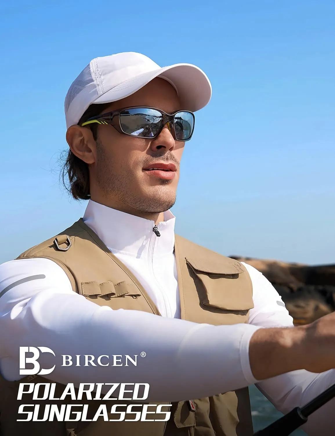 BIRCEN Sport Polarized Sunglasses for Men - Women:UV Protection Shades for Fishing Driving Cycling Running