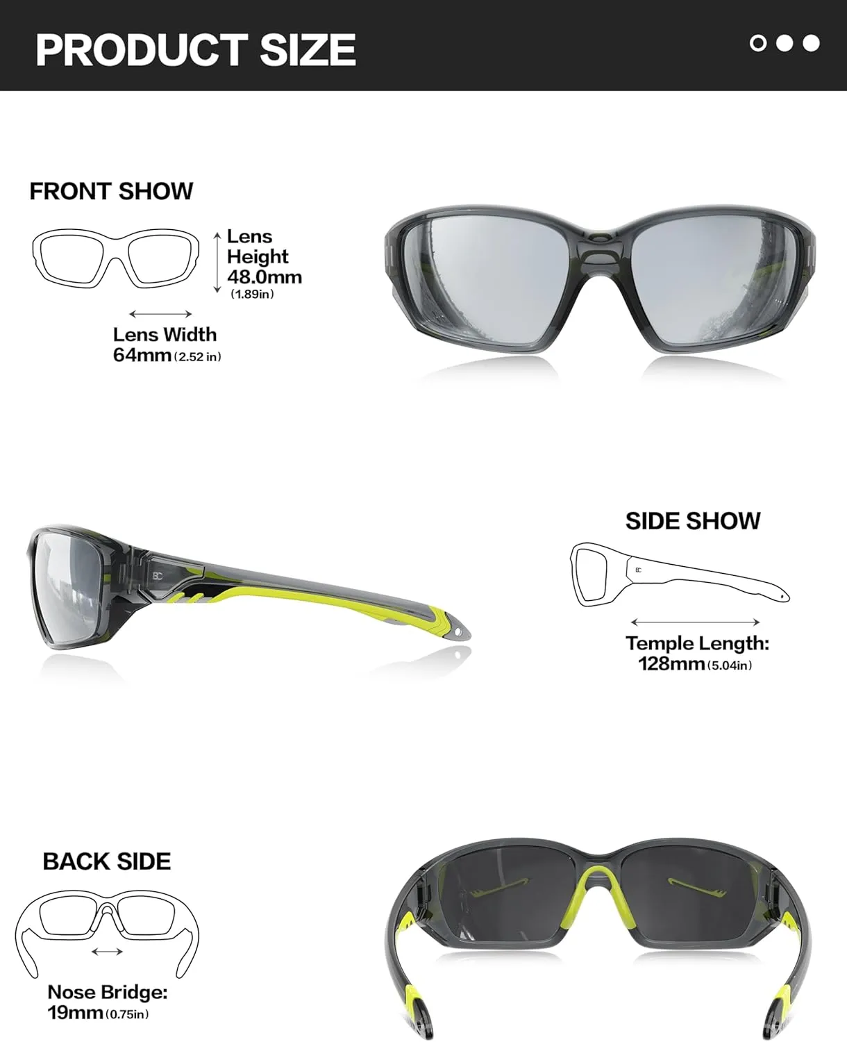 BIRCEN Sport Polarized Sunglasses for Men - Women:UV Protection Shades for Fishing Driving Cycling Running
