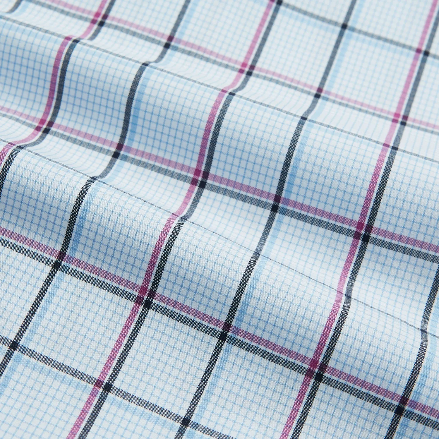 Blue and Pink Tattersall Check Mayfair Shirt