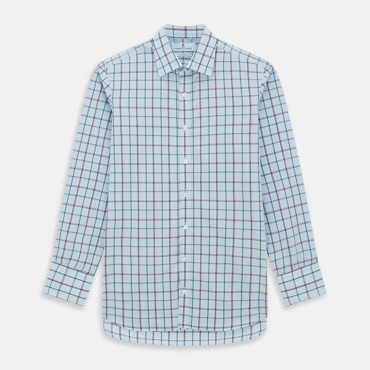 Blue and Pink Tattersall Check Mayfair Shirt