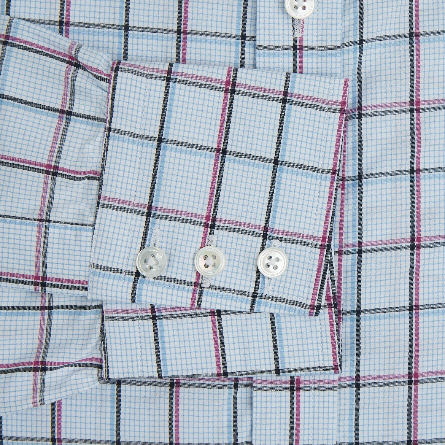 Blue and Pink Tattersall Check Mayfair Shirt