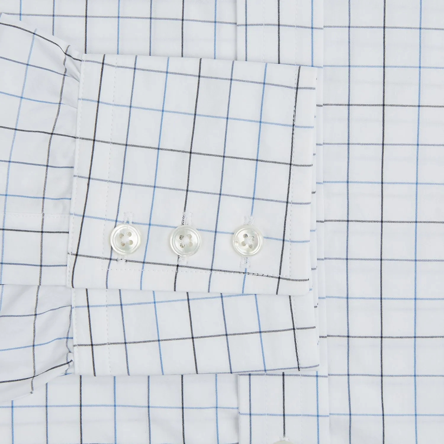 Blue Grid Check Mayfair Shirt