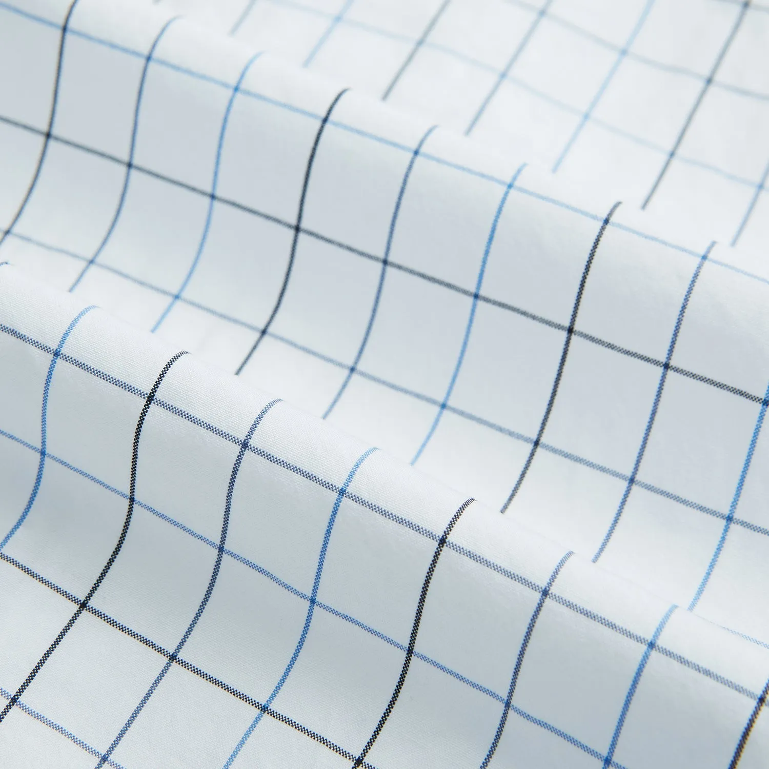 Blue Grid Check Mayfair Shirt