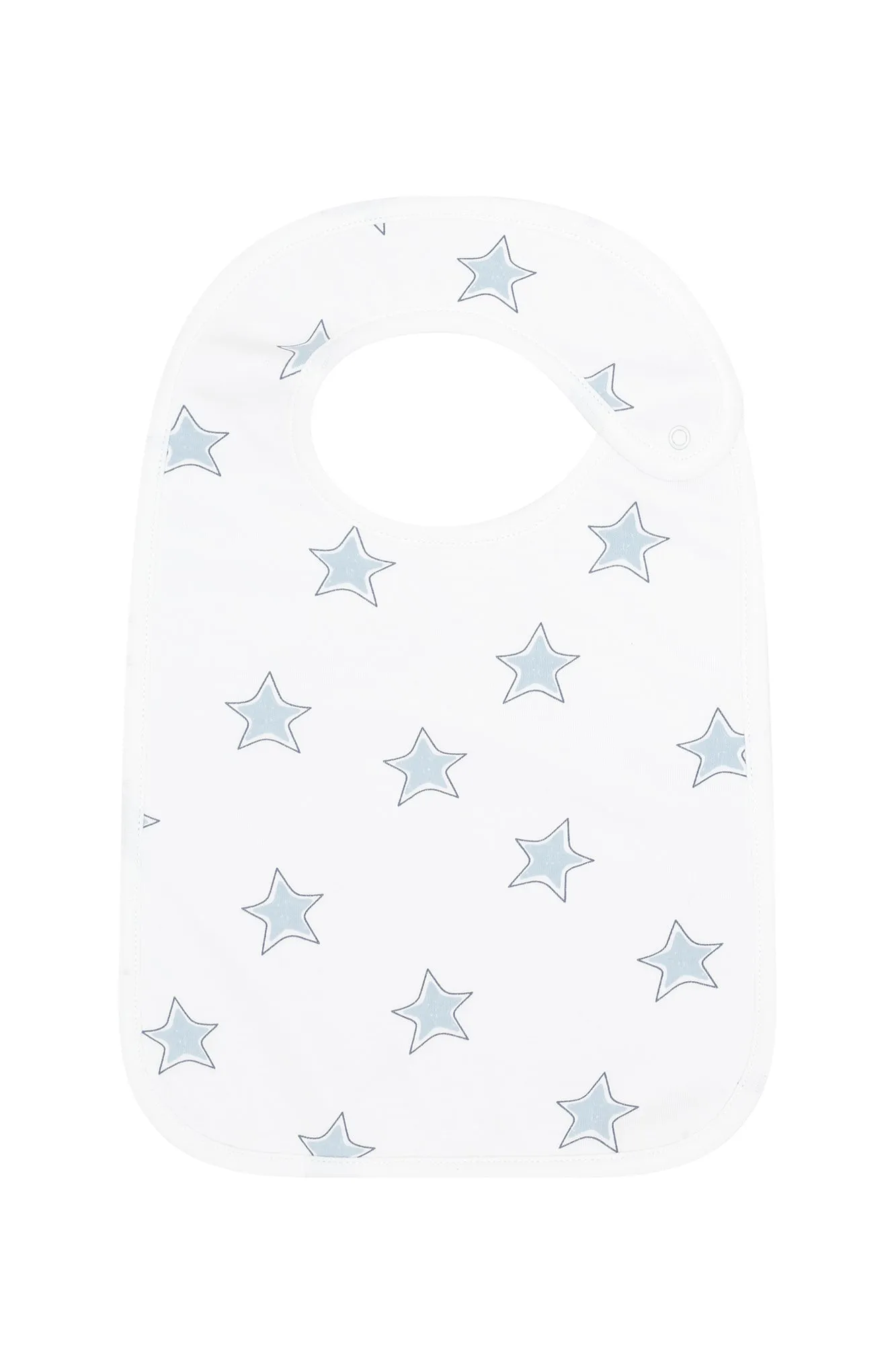 Blue Stars Print Feeding Bib