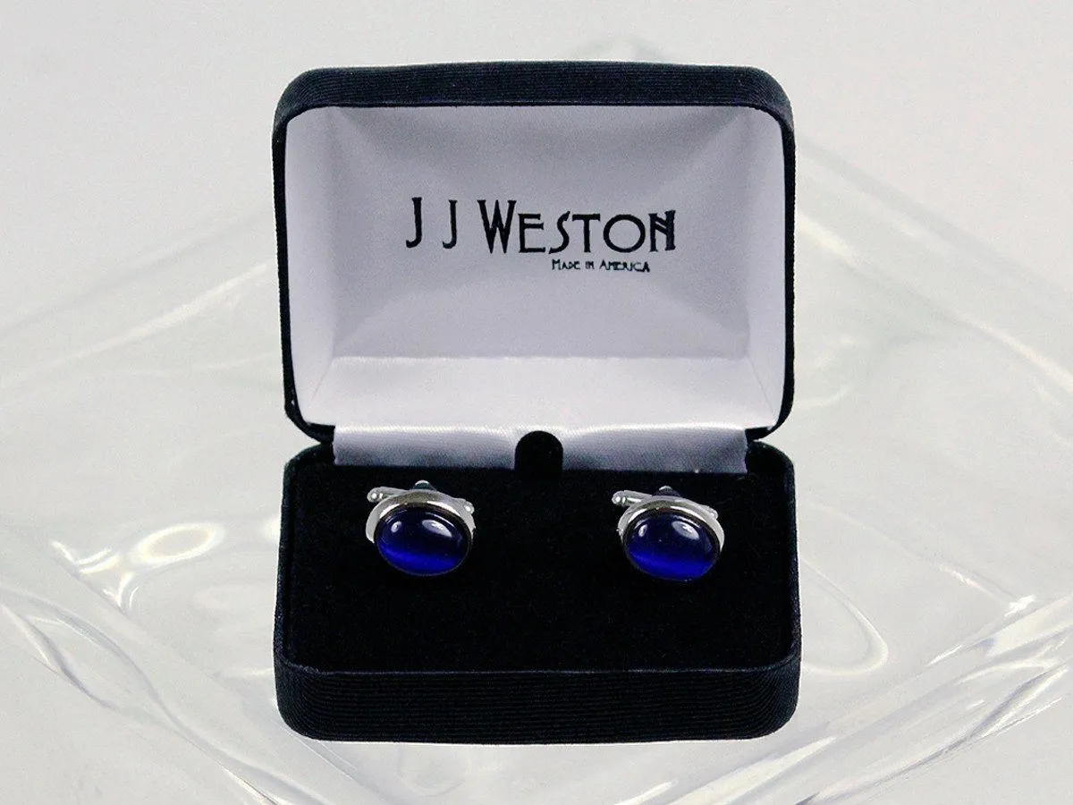 Boy's Cuff Links 16581 Blue/Silver