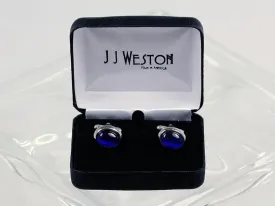 Boy's Cuff Links 16581 Blue/Silver