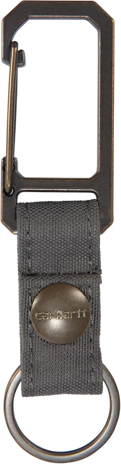 Carhartt Unisex Adult Durable Metal Key Keeper, Belt Loop Key Ring Holder with Self-Locking Metal Gate Clip for Car/Home Keys