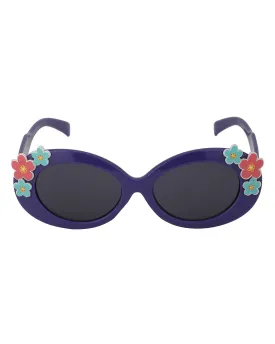 Carlton London Black Lens & Blue Oval Sunglasses For Girl