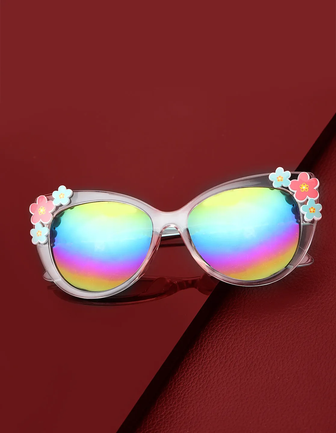 Carlton London Mirrored Lens & Purple Cateye Sunglasses For Girl