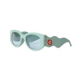 Casablanca Oval Wave Sunglasses Blue