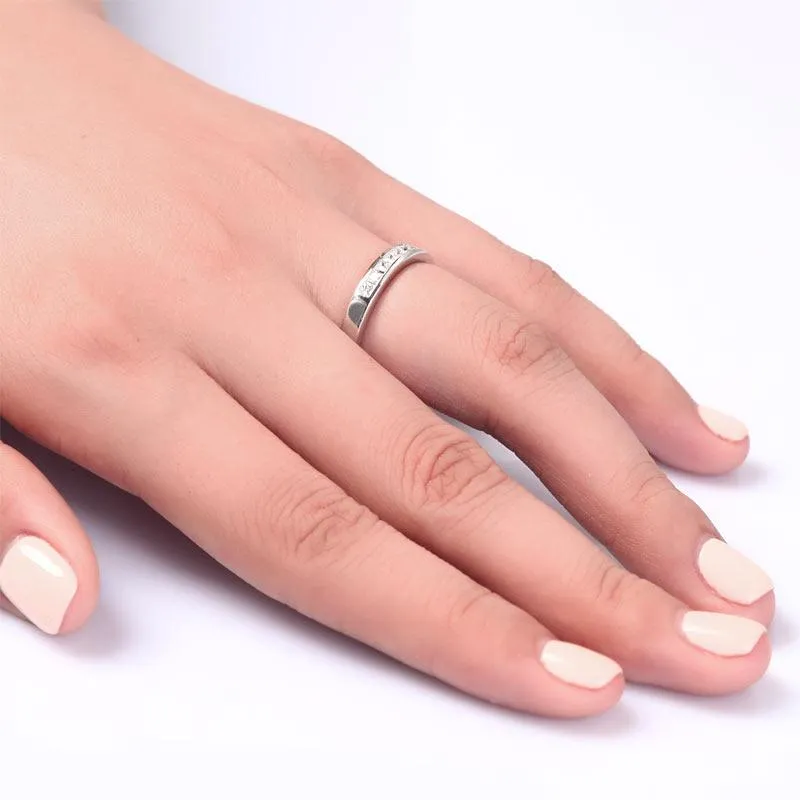 Channel Set Princess Cut Band