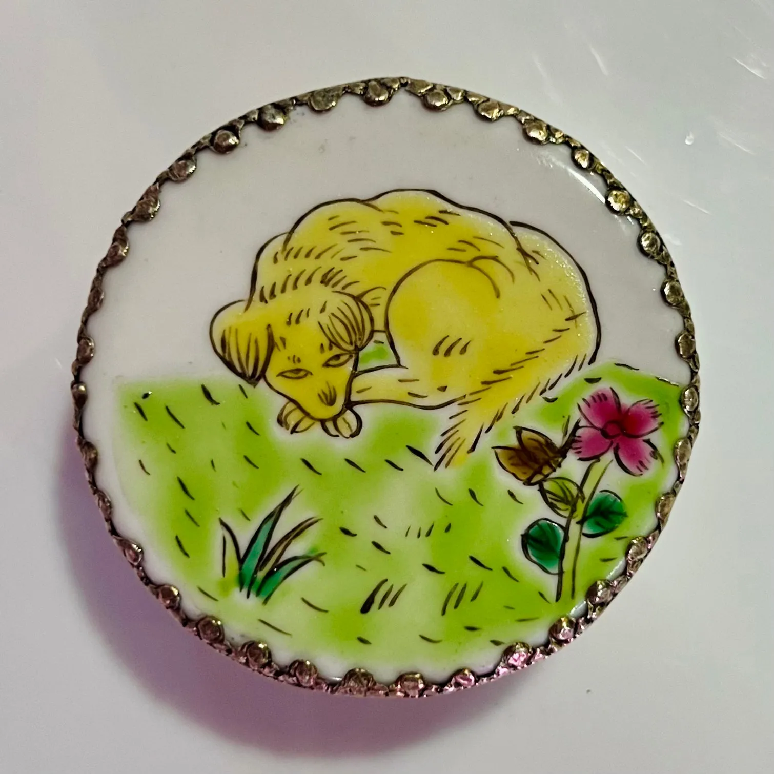 Chinese Dog Porcelain Box