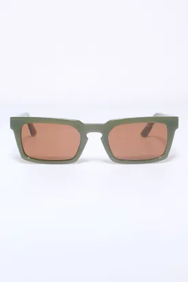 Clean Waves Type 02 Low Sunglasses - Green/Brown
