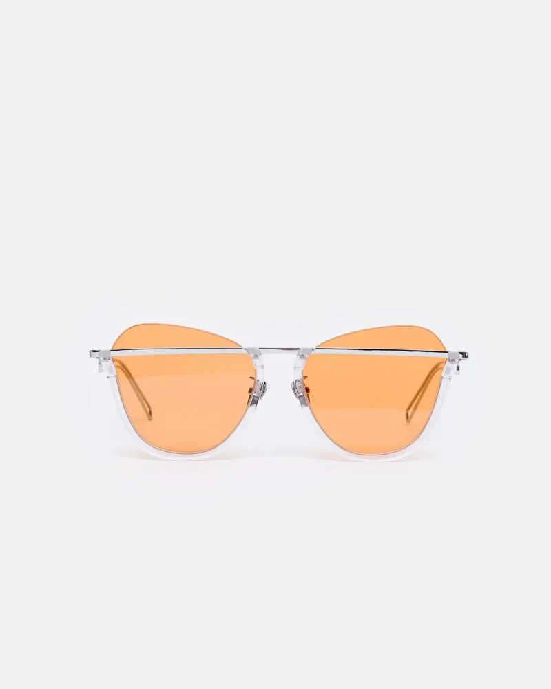 Clear Frame Sunglasses in Yellow