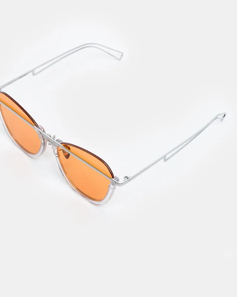 Clear Frame Sunglasses in Yellow