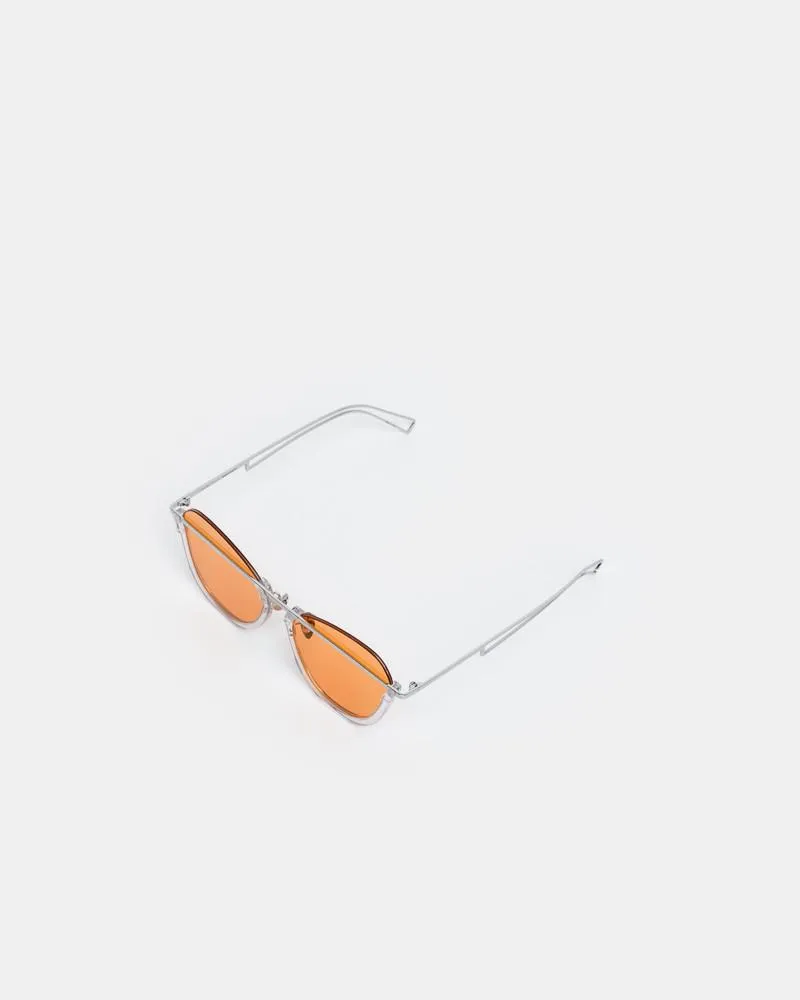 Clear Frame Sunglasses in Yellow
