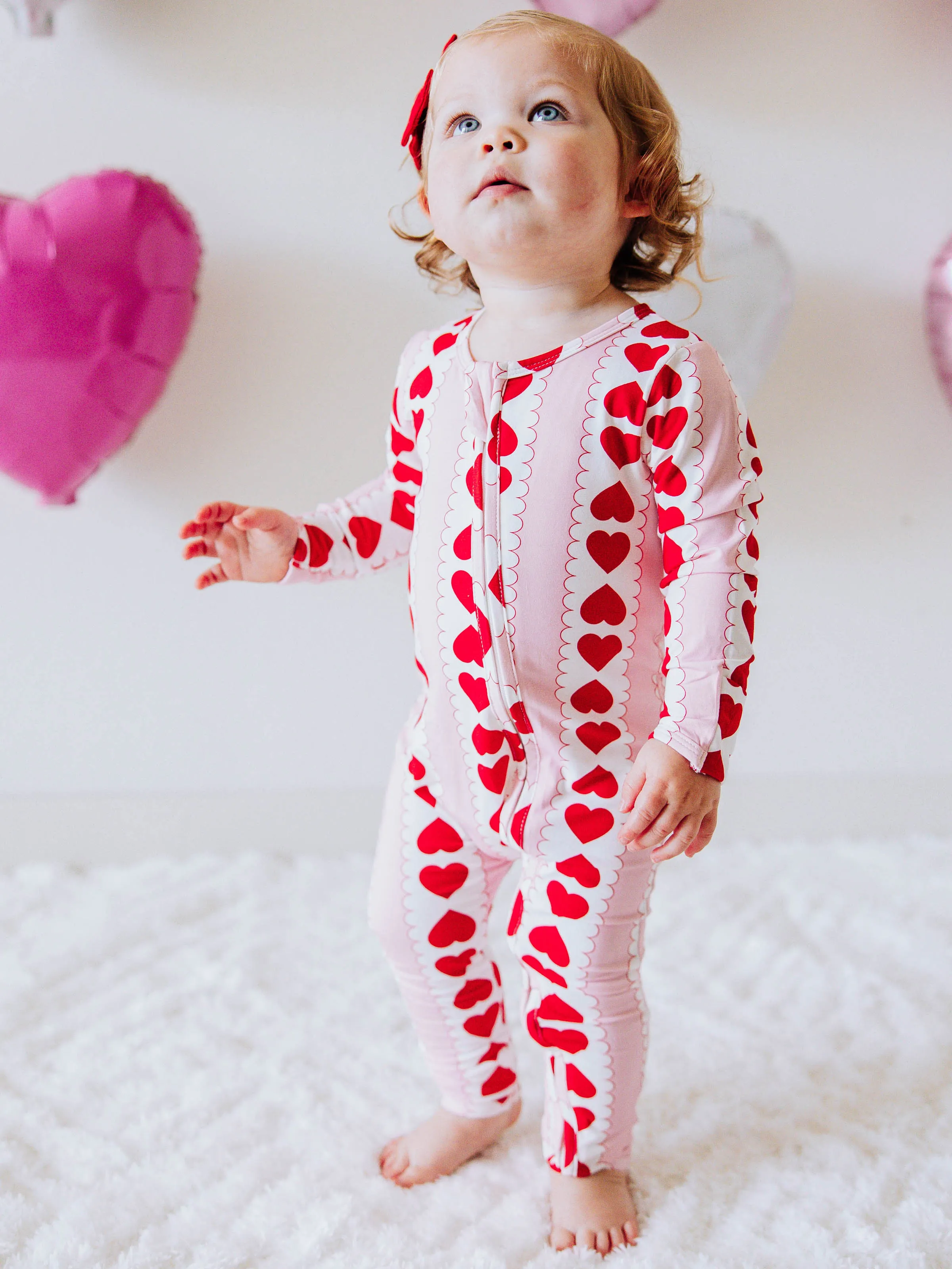 Cloud Layette - Blushing Mirrored Hearts