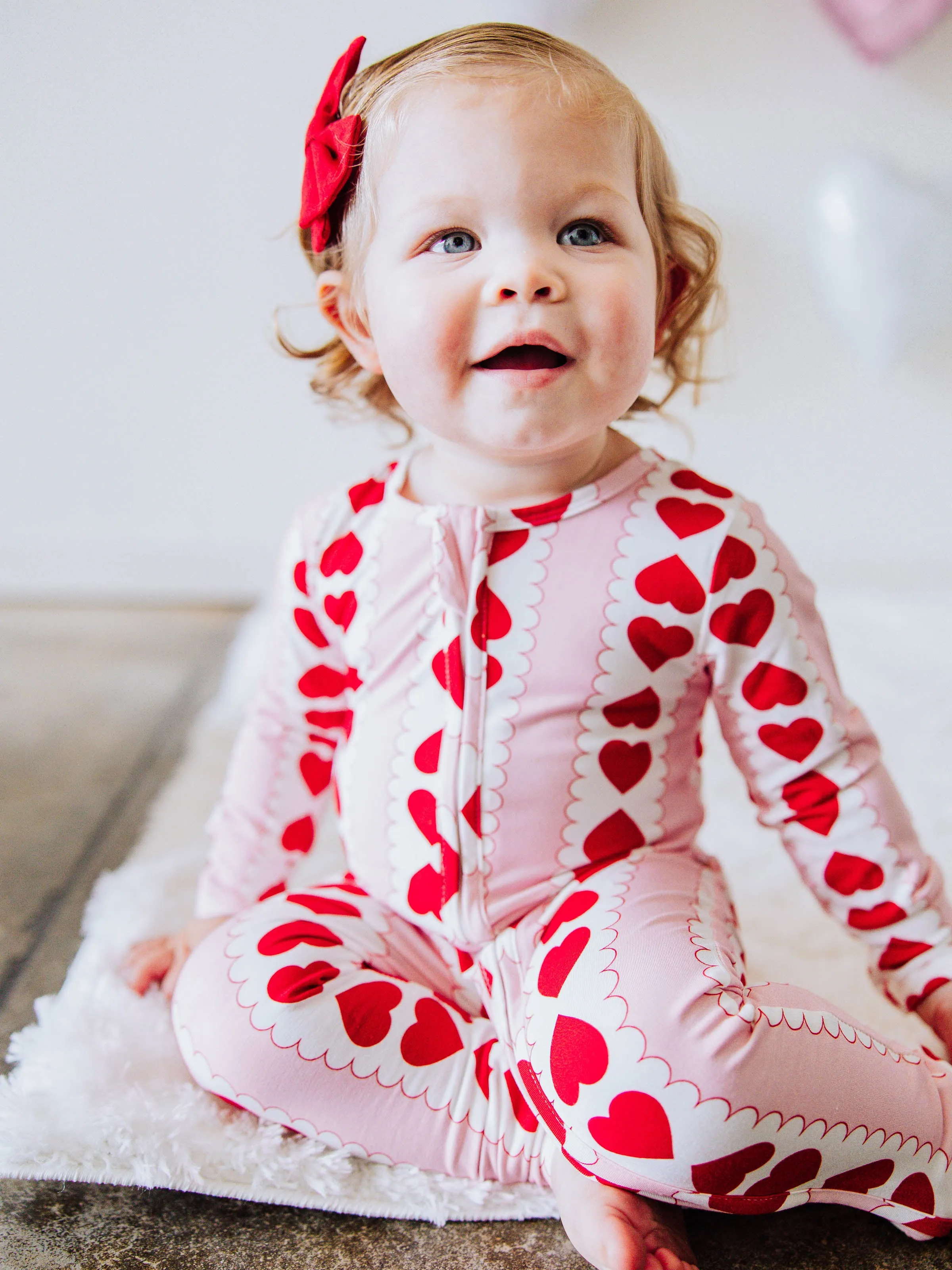 Cloud Layette - Blushing Mirrored Hearts