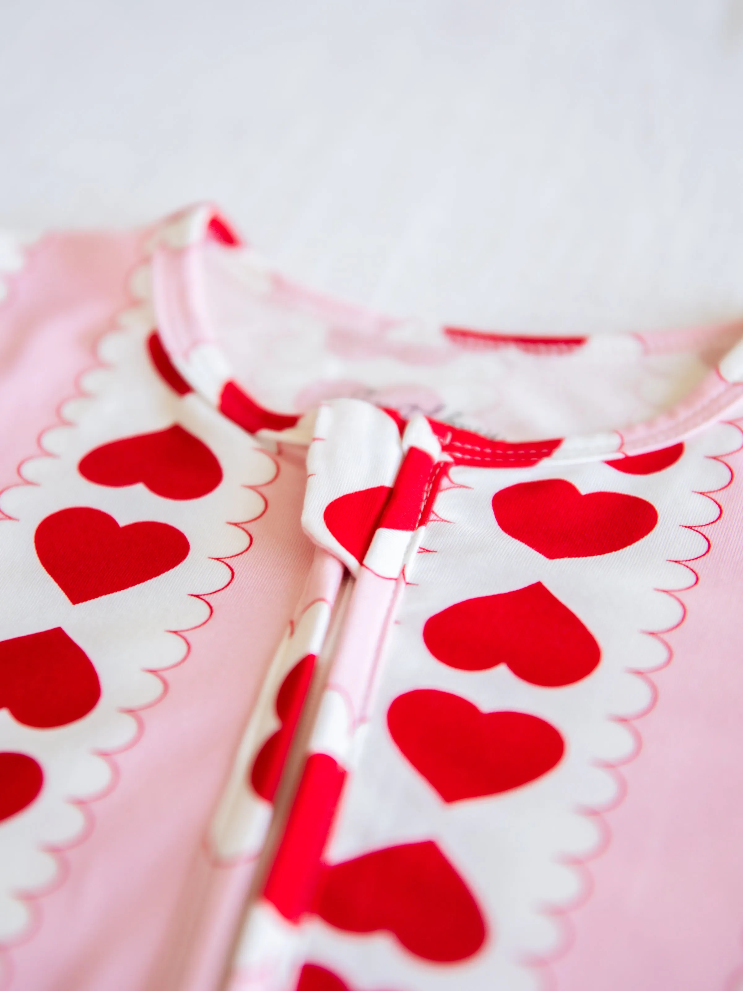 Cloud Layette - Blushing Mirrored Hearts