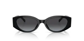 Coach Oval Non-Polarized Sunglasses - Black/Gray Gradient