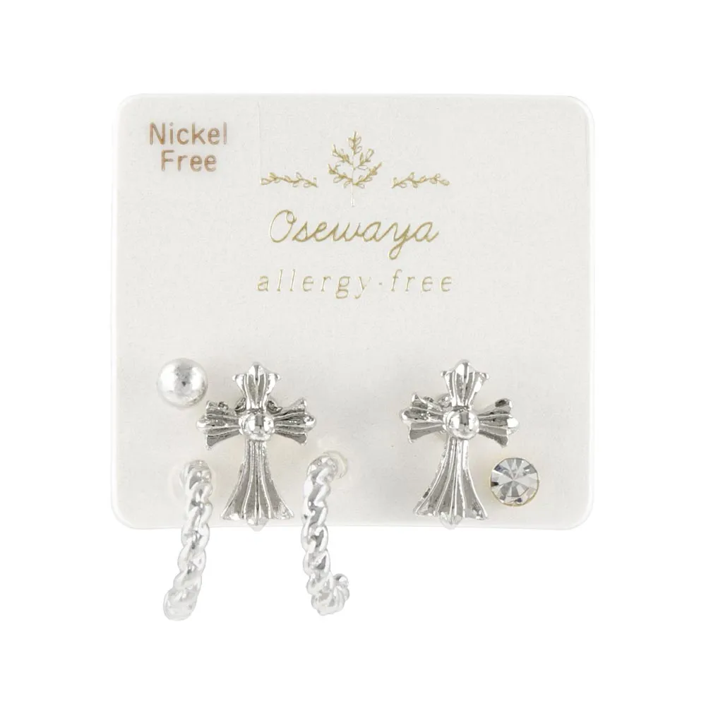 Cross Plastic Earring Set