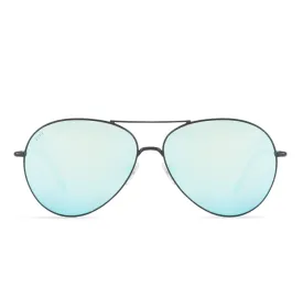 DIFF Charitable Eyewear Knox - Black Blue Mirror - Non-Polarized Sunglasses