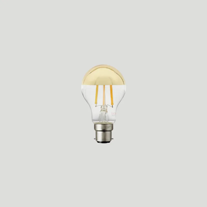 Dimmable B22 LED Mirrored Cap | A60 | 9W | 2700K