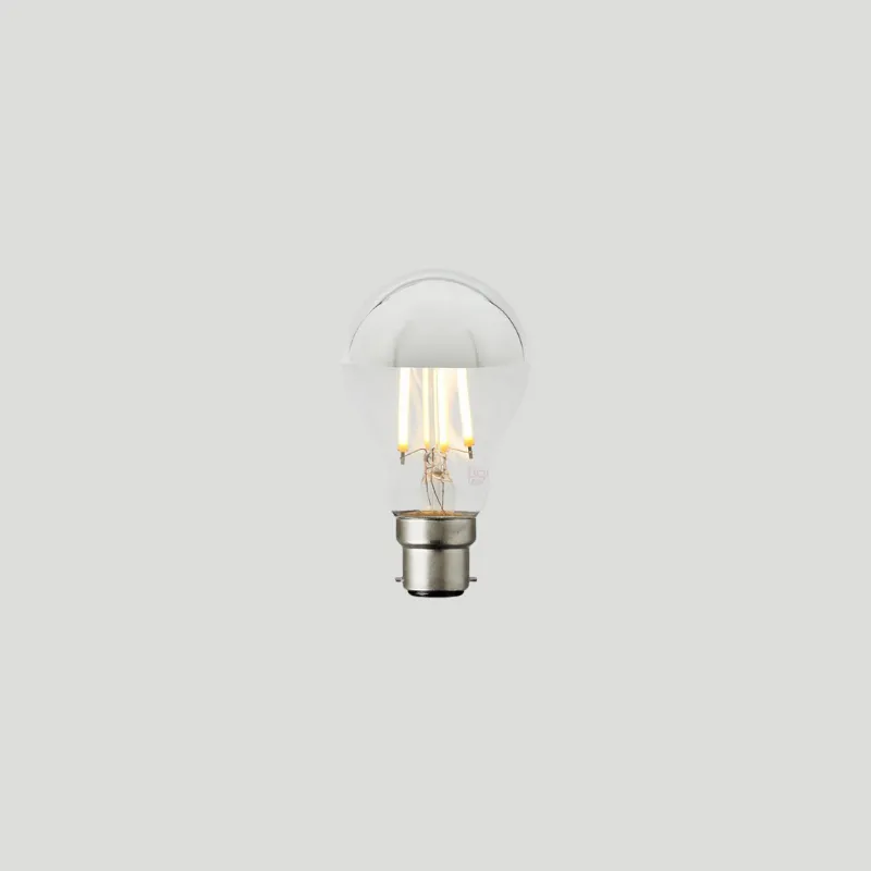 Dimmable B22 LED Mirrored Cap | A60 | 9W | 2700K