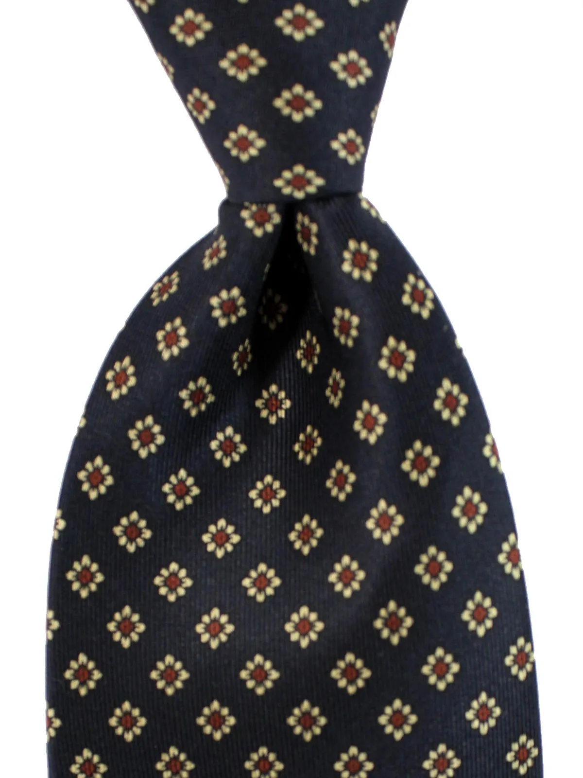 E. Marinella Silk Tie Black Brown Floral SALE
